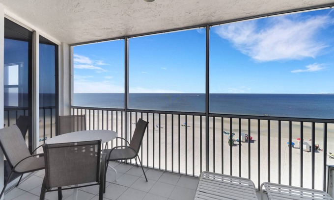 Fort Myers Beach Condo | Enjoy 6th Floor Sunsets & A Direct Gulf View! Community Pool & Over $150 of Free Daily Activities!