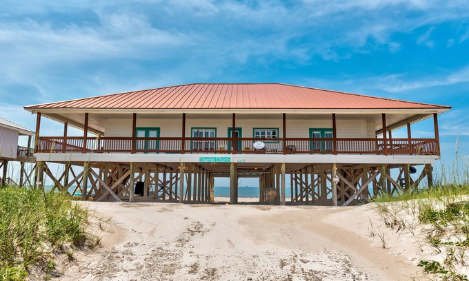 Dauphin Island House | Enjoy a personal beach experience! Expansive gulf side deck! - Dauphin Charm