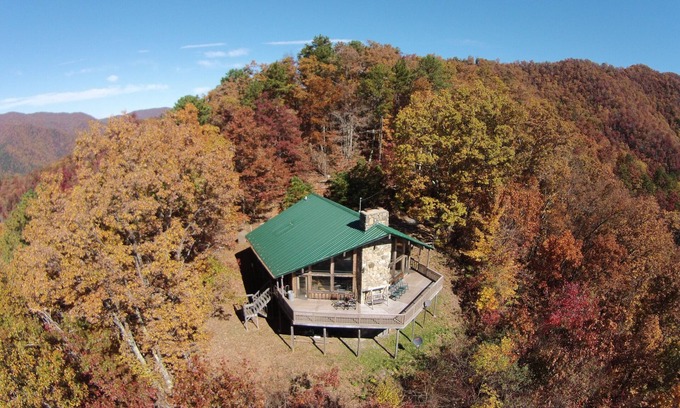 Canton House | Enjoy Beautiful Views of Cold Mountain from a huge deck at 3600' at "Old Sarum"