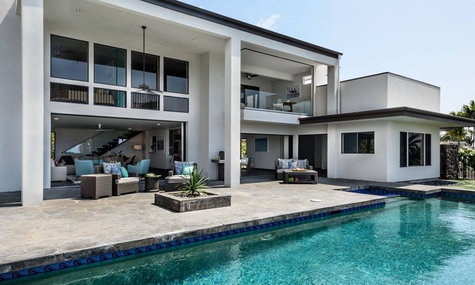 Kailua-Kona House | Enjoy Panoramic Ocean Sunset Views From Your Private, Gated Residence
