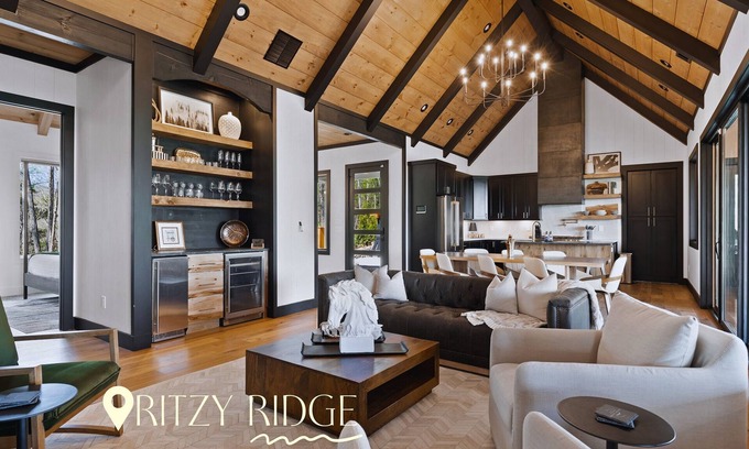 Raccoon Ridge Cabin | Experience the Ritzy Ridge Retreat Heated Pool HotTub Games Mtn Views Sleep 16