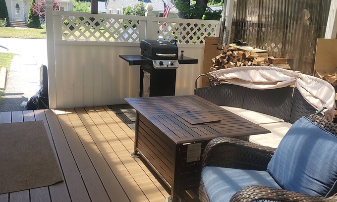 Nashua House | Family home w firepit & propane table near booming downtown, skiing, & hiking.