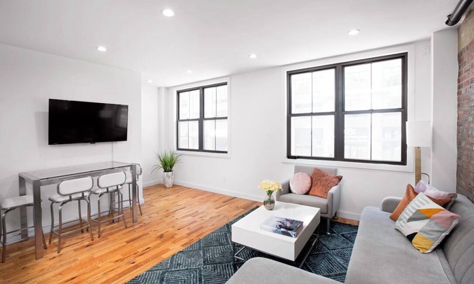 Hudson Square Apartment | Fantastic 2-Bedroom Townhouse with Private Balconies in West Village