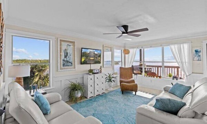 Cedar Key Condo | Fenimore Mill 6C Open Gulf View, Pet Friendly!
