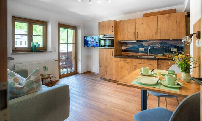 Ramsau Apartment | Ferienwohnung Ramsau Mitte, 46qm, Separates Schlafzimmer, Balkon, W-lan