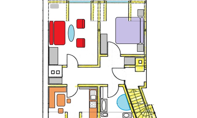 Baden-Baden Apartment | Ferienwohnung Maisonette, 50qm, 1 Schlafzimmer, max. 3 Personen