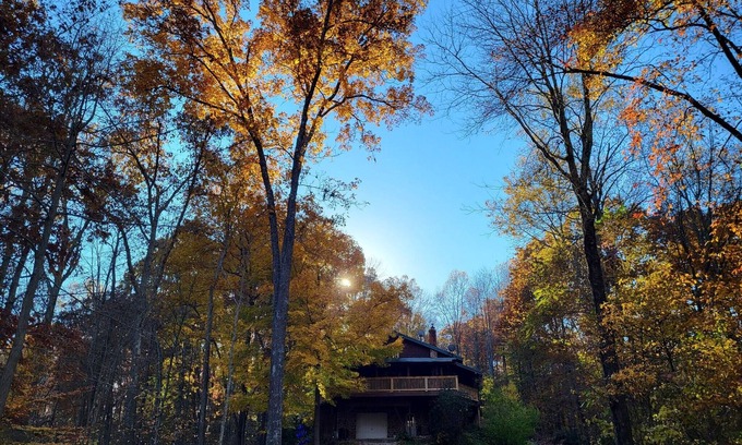 Laurelville Cabin | Fern Ridge Cabin - Hot Tub - 60 Acres with Trails!