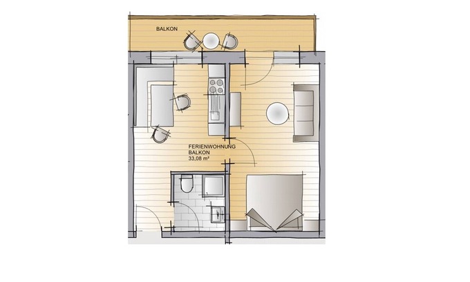 Konigssee Apartment | FeWo für 2-4 Personen mit Balkon