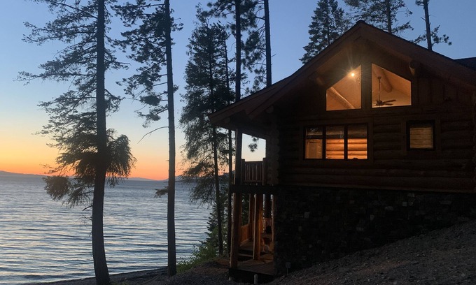 Polson House | Flathead Lake cabin with beachfront, stunning views