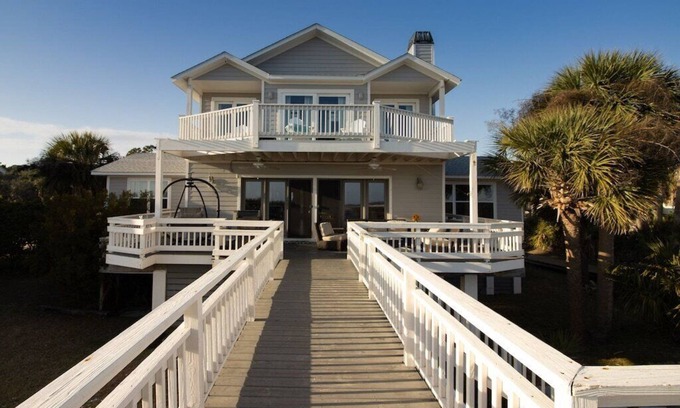 Saint Helena Island House | Flexible booking! Oceanfront, 5 bedrooms w/4 ensuite, spacious, & beach items.