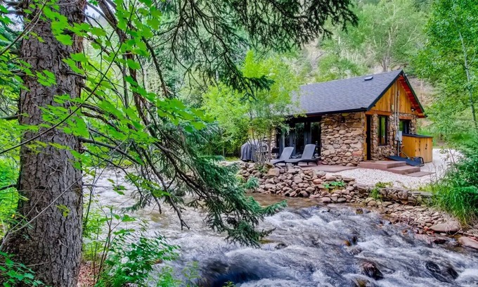 Idaho Springs Cabin | Flint Fun & Cozy Boho Mod Mountain Creekside Cabin