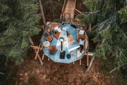 Tokke House | Floating Glass Cabin In The Treetops Of Lårdal