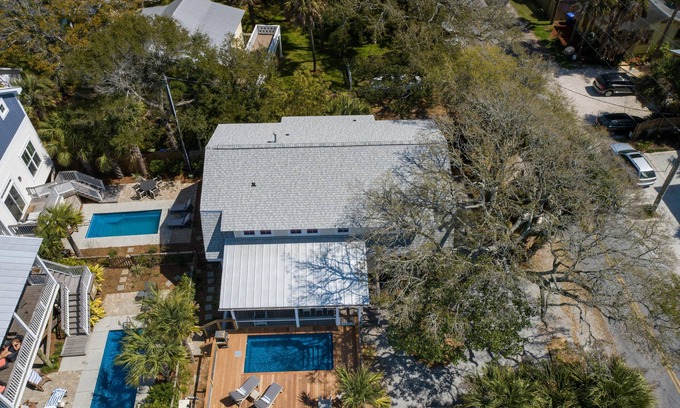Folly Beach House | Folly's Premier Group Rental | 10BR Triplex w/3 Pools, 1 Block to Beach