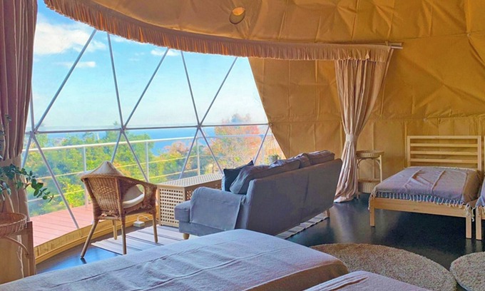 Futo Cabin | For 3 people 7m dome tent C overlooking Sagami B/Ito Shizuoka