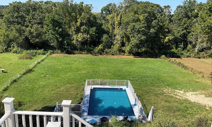 Ledyard House | Foxwoods and Mystic are both close by this private home with a Pool and Hot tub.