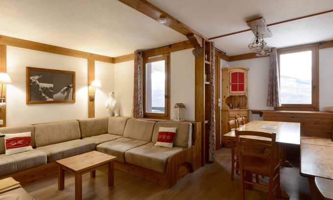 Montchavin Apartment | Renovated apartment near slopes with balconies, 3 BR, 10 pers