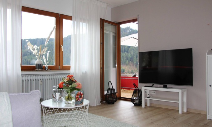Baiersbronn Condo | Freshly renovated, bright and friendly apartment with a view of the woods