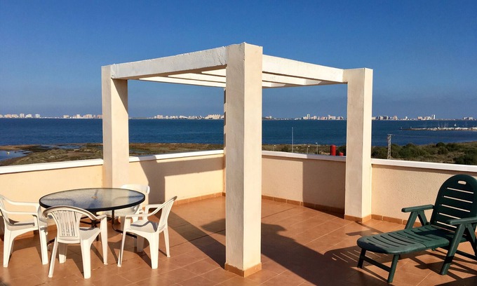 Los Nietos Apartment | Front line sea view penthouse apartment, roof terrace, communal pool
