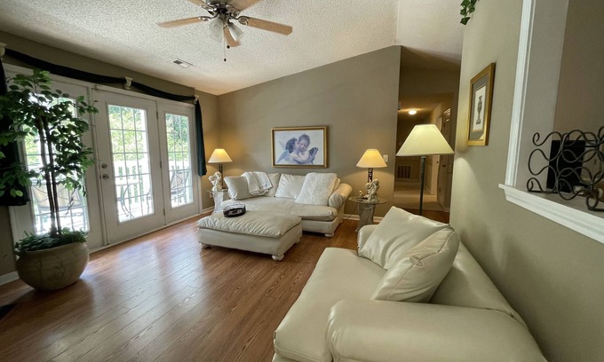 Greensboro Condo | Fully Furnished Condo with Leather Living, Media, kitchenware and linens