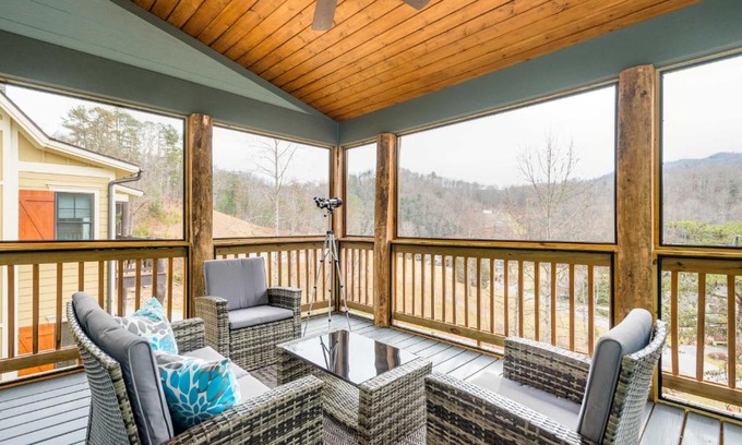 Cullowhee House | Game Room and Wraparound Decks Cullowhee Home!