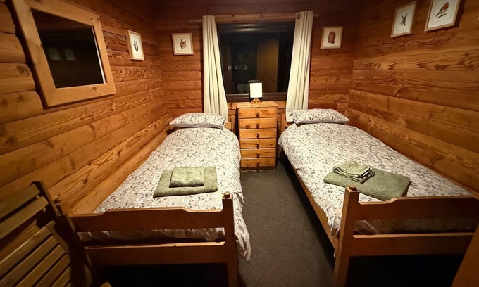 Sandyhills Cabin | Genuine log cabin, Solway Coast. Sleeps 6. Pet friendly. Perfect getaway.