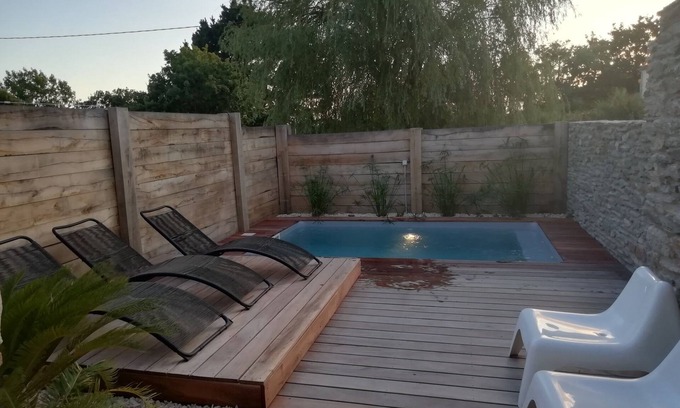 La Bernerie-en-Retz House | GITE 8 persons 15 min walk from the beach with swimming pool and spa