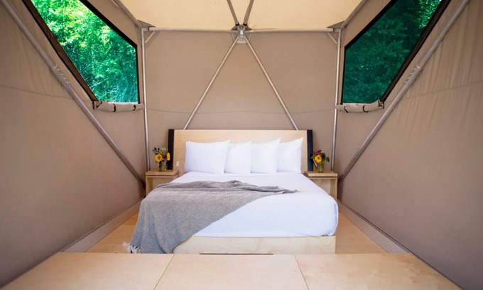 Kalispell Cabin | Glamping Near Glacier & Whitefish, 80 Acres, River Access, Mtn Views: Tent A
