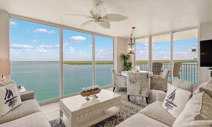 Fort Myers Beach Condo | Gorgeous Bay Water View! Pool, Beach Gear, Free WiFi & Parking, Over $150 of Free Daily Activities!