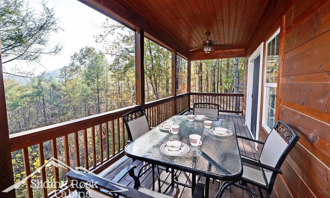 Ellijay Cabin | Gorgeous views/every room, hot tub, fenced yard, pets, pool table, WIFI