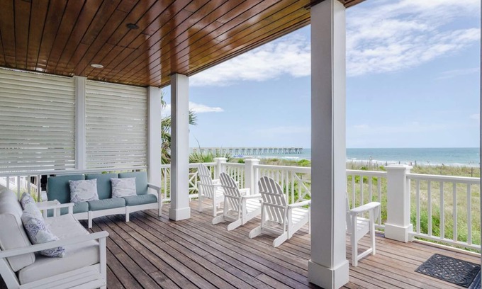 Wrightsville Beach House | Grand 5BR oceanfront home w private beach access!