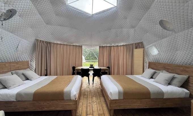 Miller Lake House | Grand Luxe Geodome Glamping with 2 Queen beds North