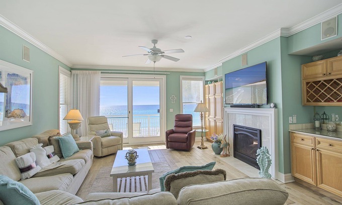 Miramar Beach Condo | Grandview 201 - Gulf Front, Heated Community Pool, Free Beach Service!