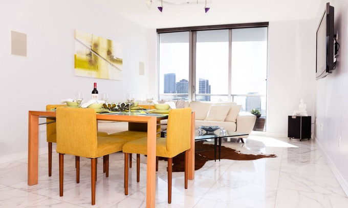 Downtown Miami Condo | Great Value! All Inclusive Monthly Rental-On the Water! Residential Building.