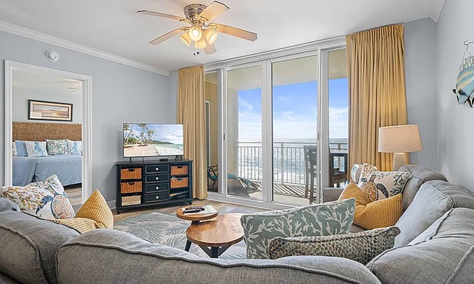 Panama City Beach Condo | ☀️Gulf FRONT-Pools+Hot Tubs-Emerald Beach 1631☀️