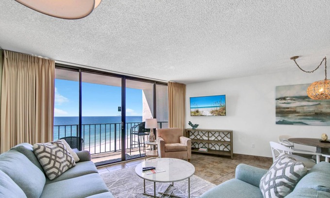 Panama City Beach Condo | ⛵Gulf Front Views-Pools + Hot Tubs-Edgewater 2-805⛵
