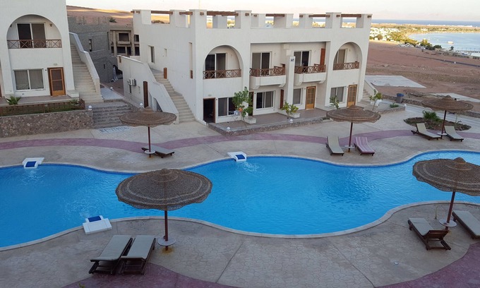St. Catherine Apartment | Half Moon - Sunny Dahab Sea view resort chalet with free S.pool &mountain View