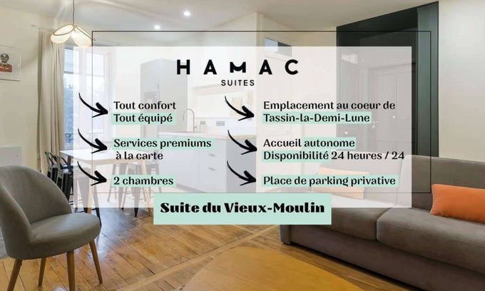 Charlier - Valvert Apartment | Hamac Suites - Vieux Moulin - T3 parking