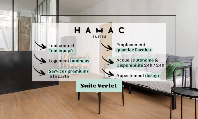 Voltaire - Saint Amour Apartment | Hamac Suites - Suite Verlet - Lyon 3 - 4 people