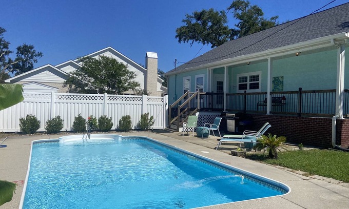 Gulfport House | Heated Pool/ 1 Block from Beach/ Family Fun