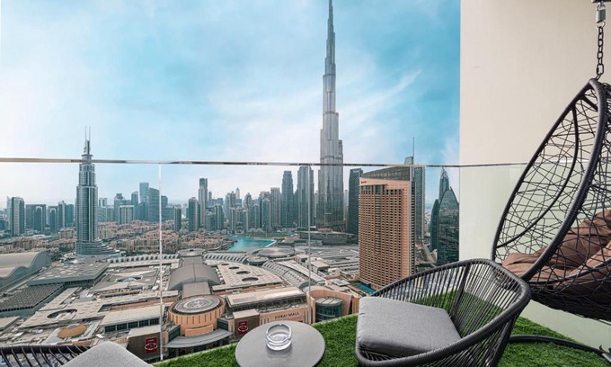 Bur Dubai Apartment | High-Floor Luxe 2BR Stunning Burj Khalifa & Fountain Views Direct Dubai Mall Access