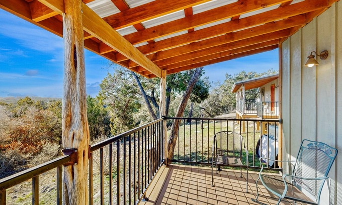 Wimberley Cabin | Hill Country cabin with amazing views, hot tub access, & covered porch