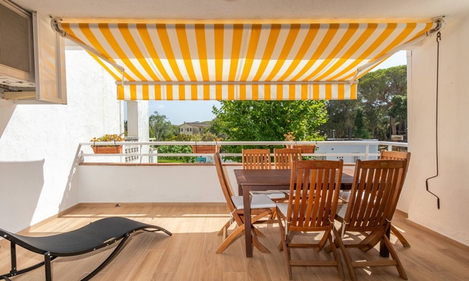 Platja d'Aro Apartment | Holiday Apartment 'Brava Beach' with Shared Pool, Private Terrace & Wi-Fi