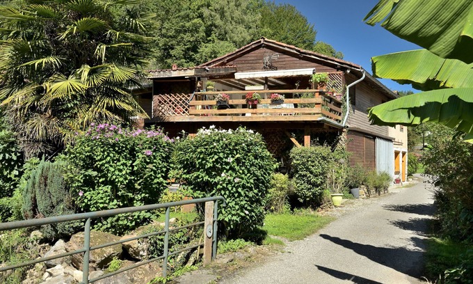 Chein-Dessus House | Holiday Home 'Au Fil De L'eau' with Mountain View, Private Terrace and Wi-Fi
