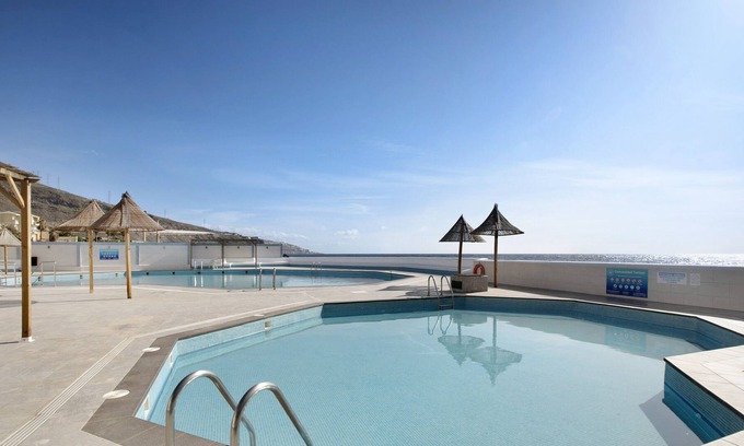 Las Caletillas House | Holiday Home 'Sea view Apartment' with Sea View, Shared Pool & Wi-Fi