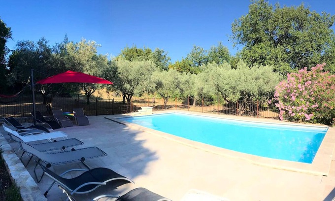 Saint Michel d'Euzet Villa | Homerez - Big villa for 10 ppl. with swimming-pool at Saint-Michel-d'Euzet