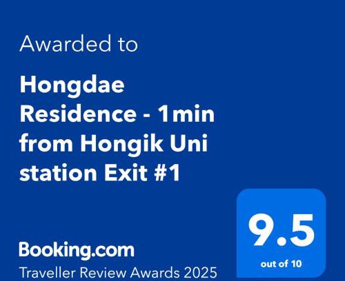 Mapo Apartment | Hongdae Residence - 1min from Hongik Uni station Exit #1