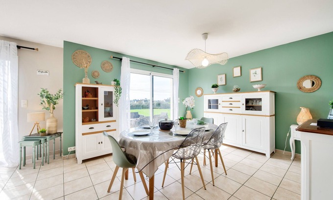 Plouguerneau Ski Chalet | House for 6 with garden 500 m from the beach