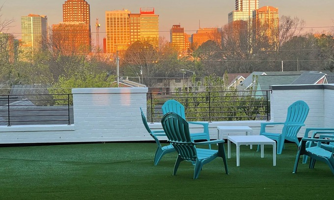 Downtown House | Huge Rooftop Turf Patio w/Stunning Skyline Views!