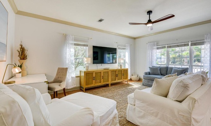 West Panama City Beach House | Ideally Located Inlet Beach Home with Fire Pit!