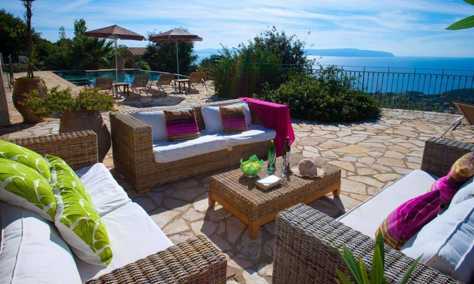 Skala Villa | Impressive Stone Villa, A/C, Private Infinity Pool, Panoramic Sea & Sunset Views - 4km from Skala!